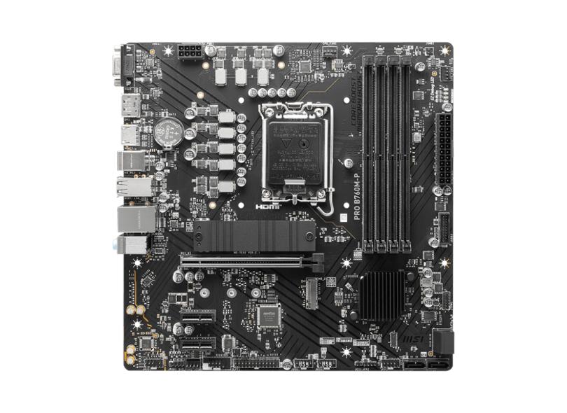 Placa Mãe MSI PRO B760M-P Intel LGA 1700 DDR4 mATX