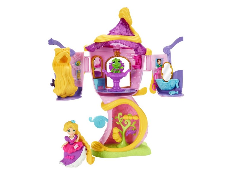 Boneca Princesas Disney Little Kingdom Torre da Rapunzel Hasbro