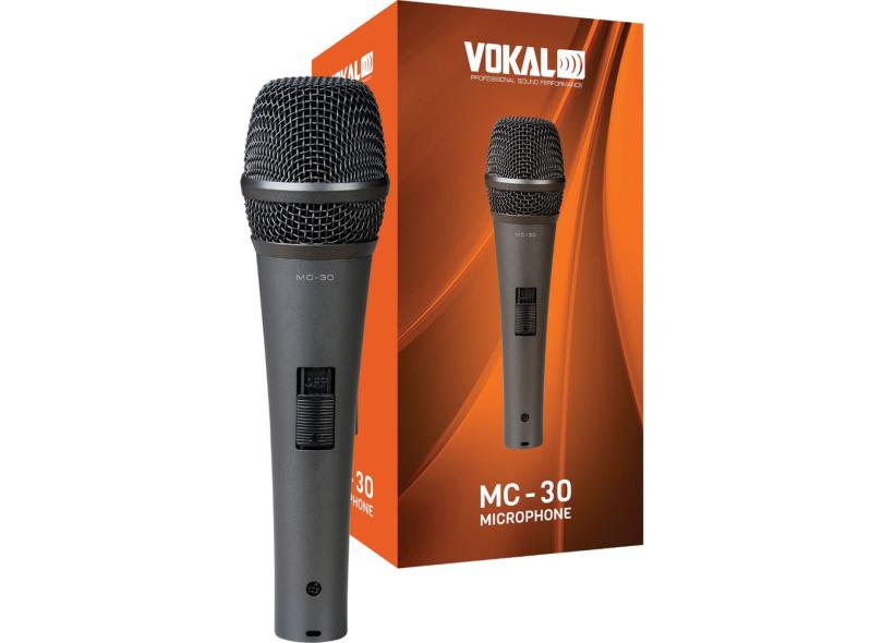 Microfone Vokal MC-30 Com Cabo e Cachimbo