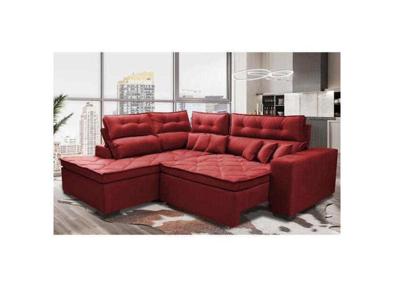 Sof De Canto 2,60x2,36m Retr til E Reclin vel Com Molas Cama em ...