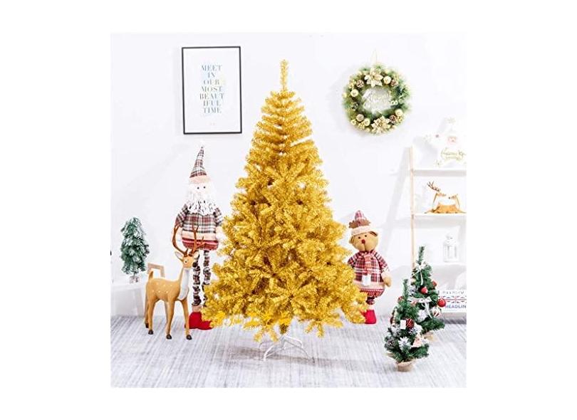 árvore De Natal Artificial Dourada Pinheiro De Natal Para Decoração De