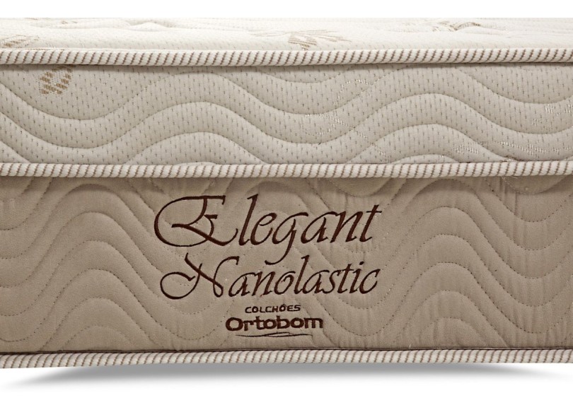 Colchão Casal Mola Nanolastic Espuma Ortobom D28 Elegant 138 x 27 x 188 cm