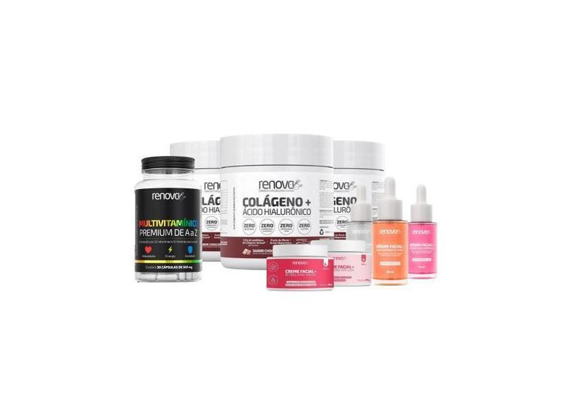 3 Colágenos Chocolate, Skin Care, Multivitamínico - Renovabe - Renova