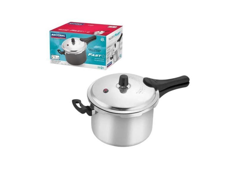 Panela De Pressão Polido Fechamento Externo 4,5 Litros Fast - Aluminio