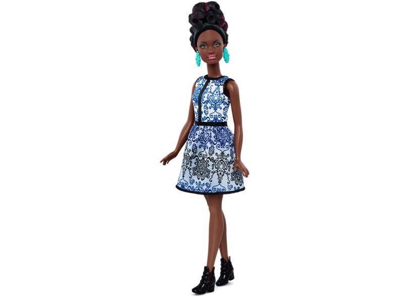 Boneca Barbie Fashionistas Blue Brocade Mattel