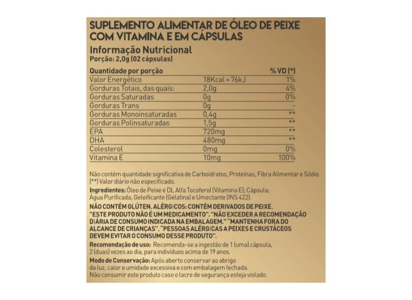 ÔMEGA 3 + VITAMINA E TRUE ÔMEGA 1000MG (60CAPS) TRUE SOURCE com o