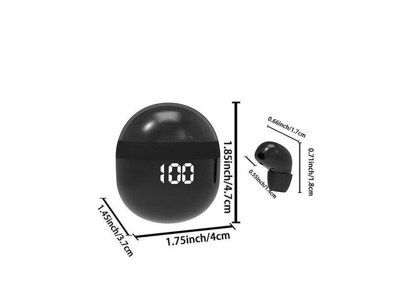 Fone de ouvido sem fio para dormir tws Mini Invisible com display LED