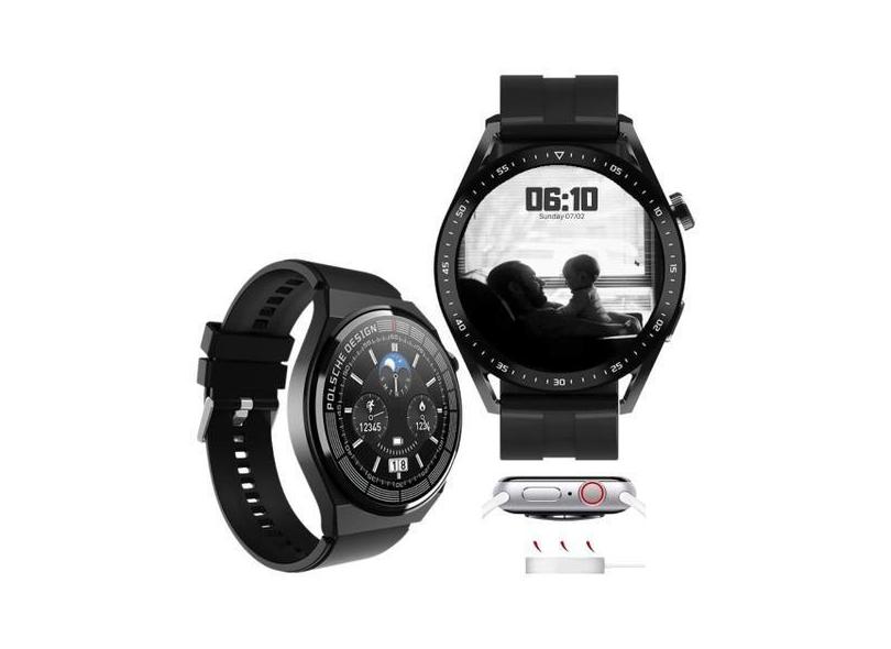 Relogio Smartwatch Inteligente Digital HW28 Preto Tela Redonda Full To