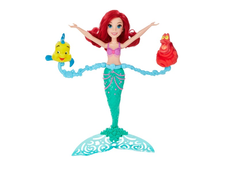 Boneca Princesas Disney Ariel Girar e Nadar Hasbro