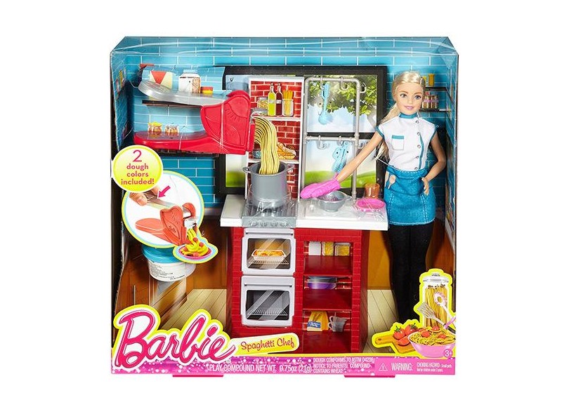 Boneca Mattel Barbie Profissões Chef de Macarrão GHK43, Bonecas