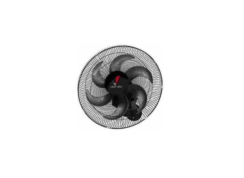 Ventilador Oscilante De Parede 5Ocm Ventura Preto Grade Aço - Venti-De