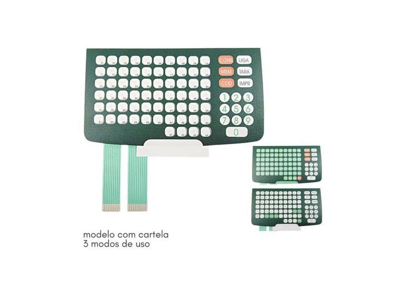Teclado Balança Filizola Platina Verde - Cód 494