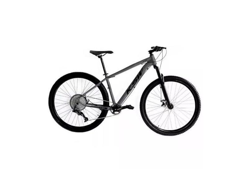 Bicicleta Aro 29 Bike Ksw Mtb 12v Marchas K7 11-50 Quadro em Alumínio 6061 (Grafite, 19)