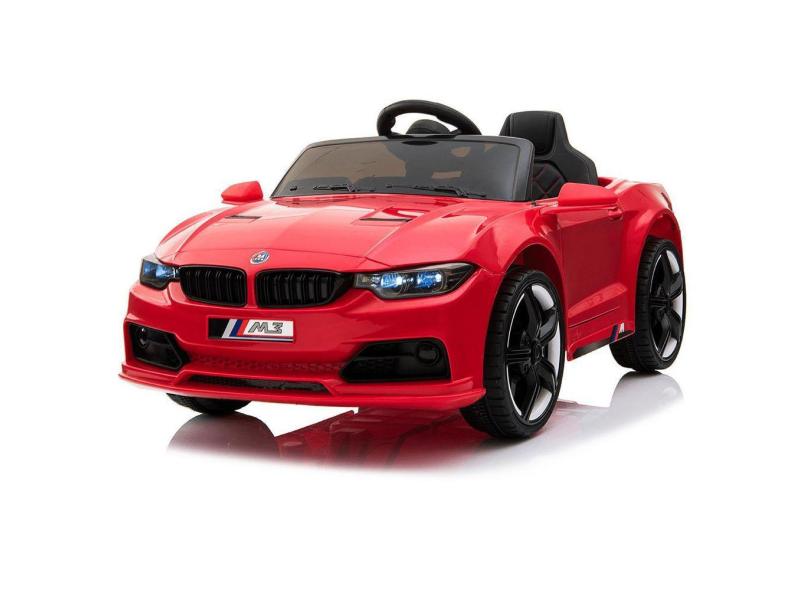 Carrinho Elétrico Infantil Mini Bmw M3 Luxo Vermelha 12V