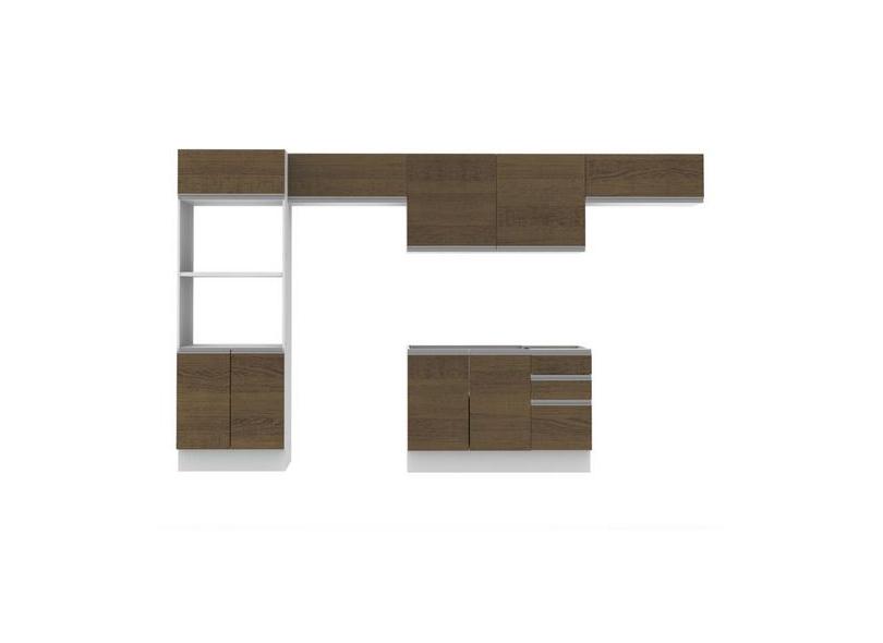 Cozinha Completa 10 Portas 2 Gavetas para Micro-ondas / Forno Acordes Glamy Madesa