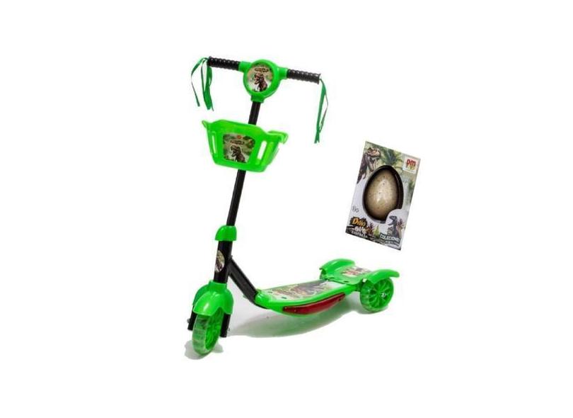 Patinete Dinossauro para Crianças 4 5 6 7 Anos Ovo Coleção - DM Toys
