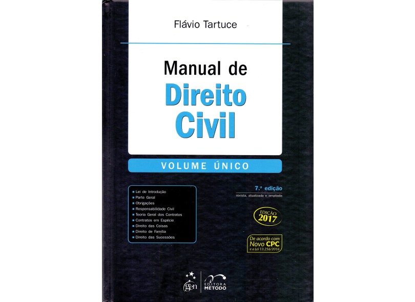 Manual de Direito Civil - Volume Único - 7ª Ed. 2017 - Tartuce, Flávio - 9788530973346