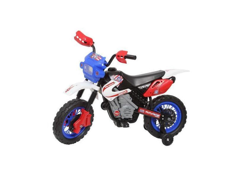 Mini Moto Elétrica Infantil Motocross 6V 241 Azul Homeplay - Quality H