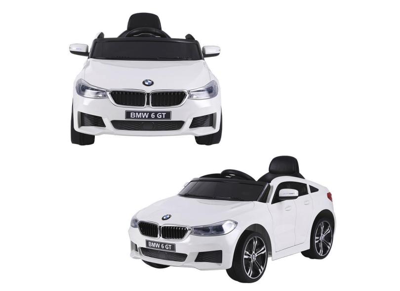 Carrinho Infantil Elétrico Bmw 6 Gt 12V Luz Led Cor Branco