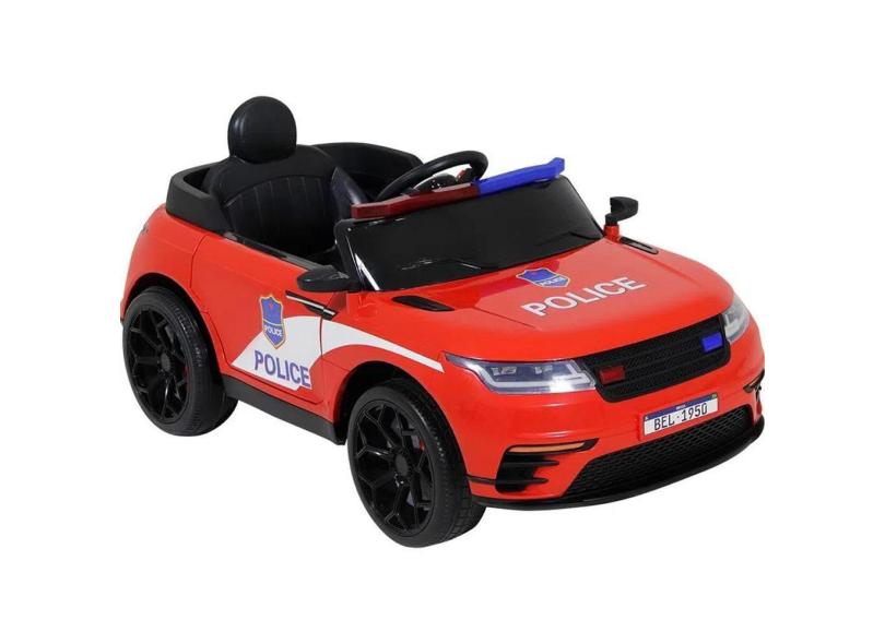 Mini Carro Elétrico Bel Brink R/C Drift Polícia Vermelho 12V 3+ 936304