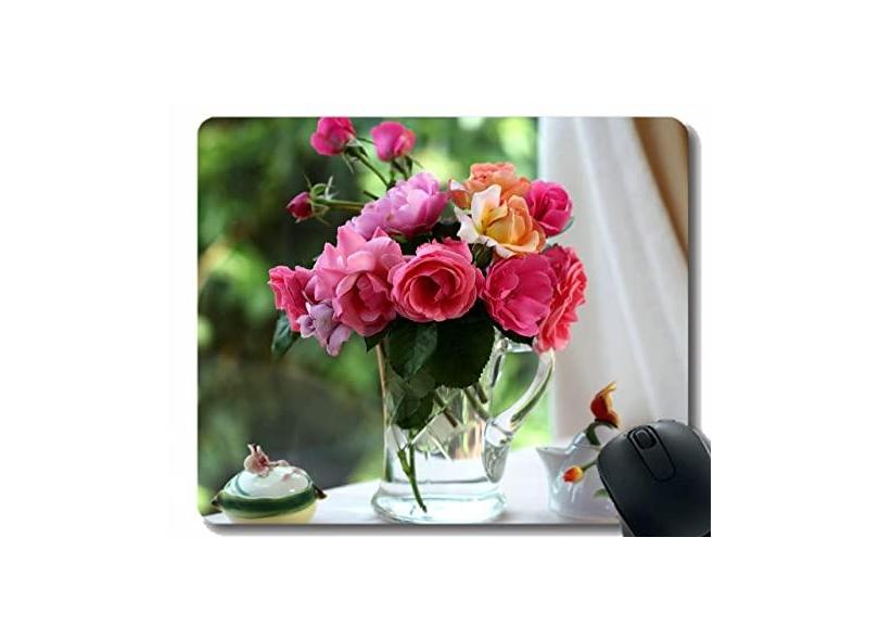 Mouse pad antiderrapante, rosas flores para jardim, caneca de mesa, mouse pads