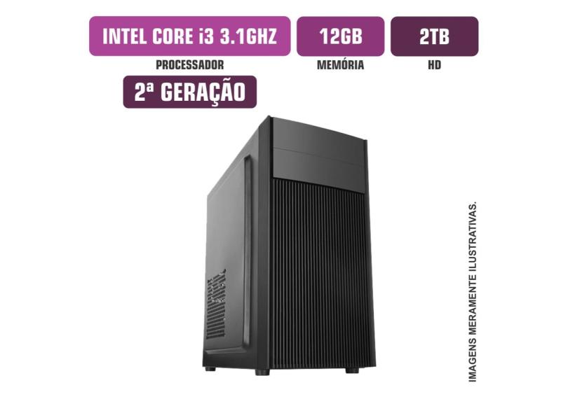 Computador Flex Computer Intel Core I3-2100 12GB HD 2Tb Windows 10