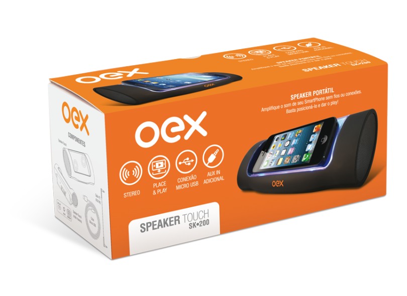 Dock Station com Caixa de Som Integrada OEX Speaker Touch SK200