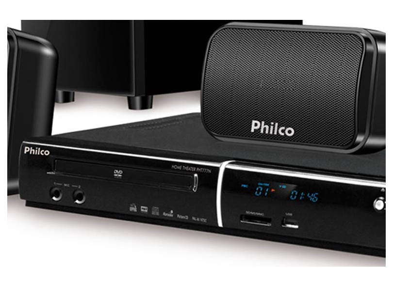 Home Theater Philco 800 W 5.1 Canais Karaokê 1 HDMI PHT777N