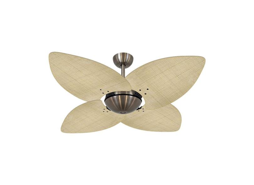 Ventilador De Teto Bronze Office 4 Pás Palmae Natural 220v