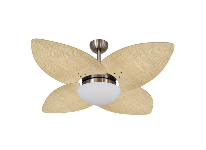 Ventilador De Teto Volare Bronze Vd42 Dunamis Palmae 4 Pás Natural  - 