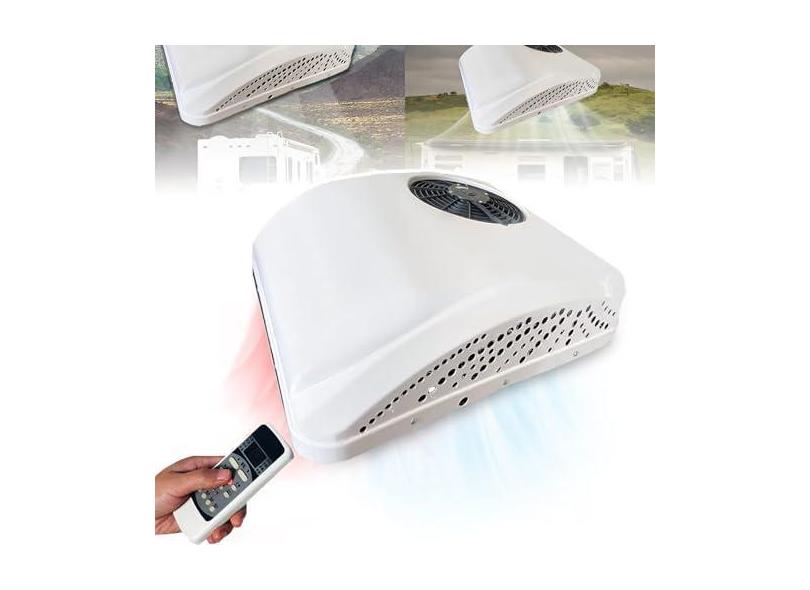 Ar Condicionado De Teto 12v/24v/48v Para Rv, Quente/Frio 2 Em 1 (2300 W De Resfriamento + 1000 W De Aquecimento), Para Caminhões, Rvs, Escavadeiras, Guindastes,48V