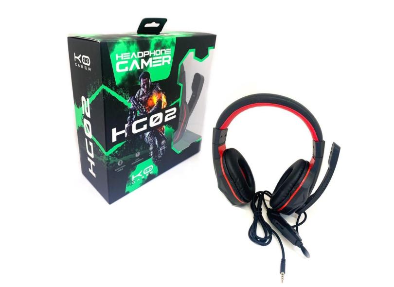 Headset Gamer HG02 HeadPhone Com Fio E Microfone