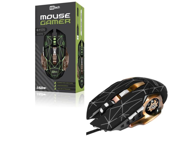 Mouse Optico Gamer Com Fio Computador Laptop Notebook Jogos