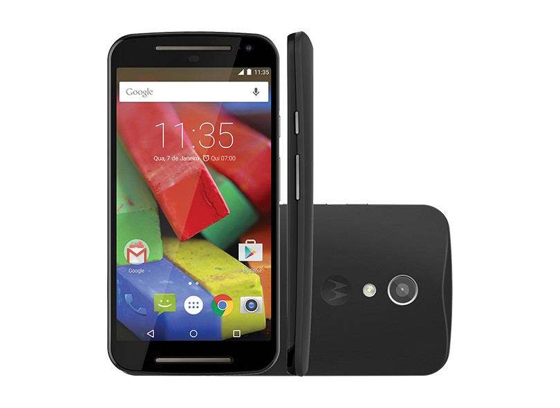 Smartphone Motorola Moto G G 2ª Geração XT1078 8,0 MP 2 Chips 16GB Android 5.0 (Lollipop) 4G Wi-Fi 3G