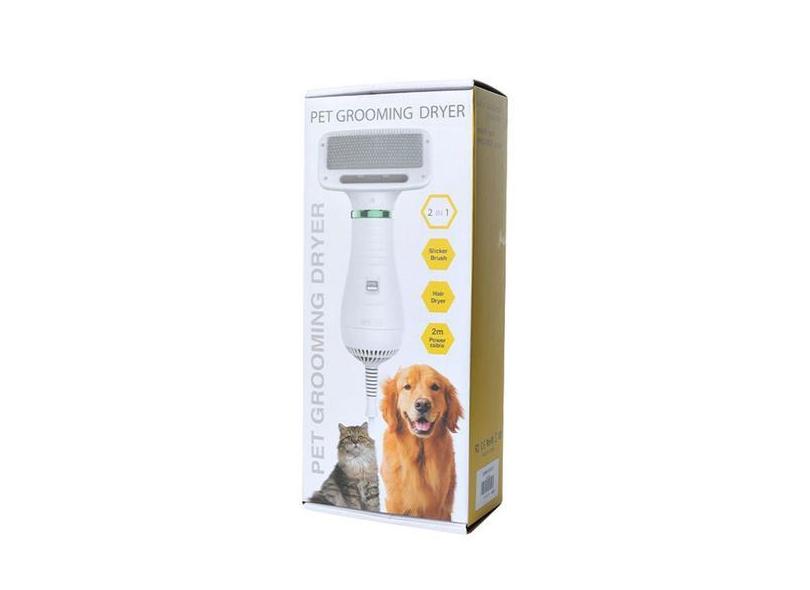 2 Em 1 Secador De Cabelo Do Animal Estimação Ventilador Slicker Escova