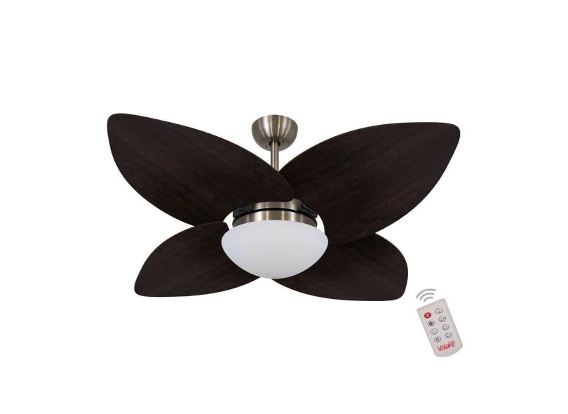 Ventilador De Teto Bronze 4 Pás Tabaco 127v C/ Controle