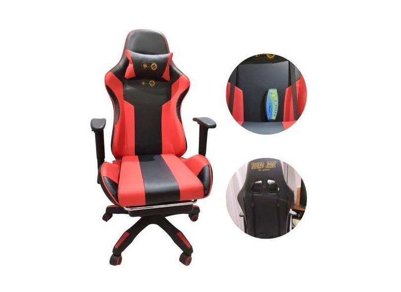Cadeira Gamer 3 niveis Reclinagem  e 2 pontos massagem B/L - FLUXO JAD