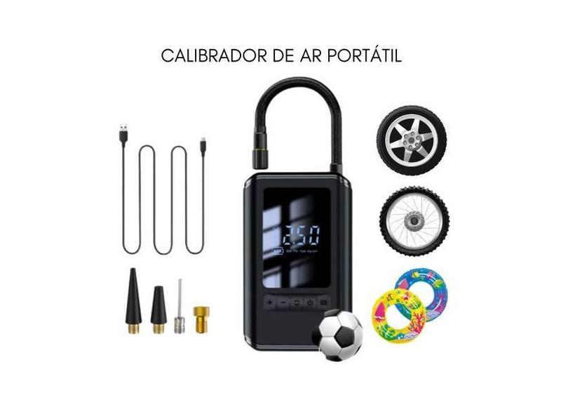 Calibrador B0mba de pneu Car Air Pump sem fio 150 PSI luz de emergênci
