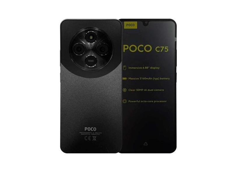 Smartphone C75 128GB 6GB RAM Dual SIM Tela 6.74" (Black) Preto