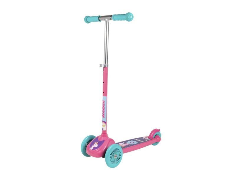 Patinete Infantil 3 Rodas Unicórnio Menina Rosa 50kg Fenix