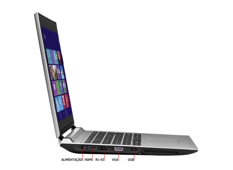 Notebook Positivo Premium Intel Core i3 3217U 3ª Geração 2 GB de RAM HD 320 GB LED 14" Windows 8 S6040