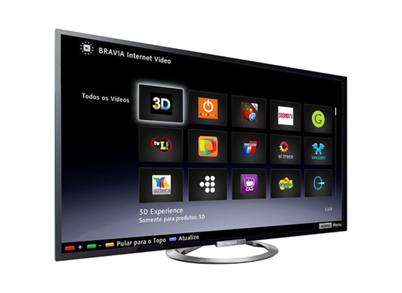 TV LED 46" Smart TV Sony Bravia 3D Full HD 4 HDMI KDL-46W955A
