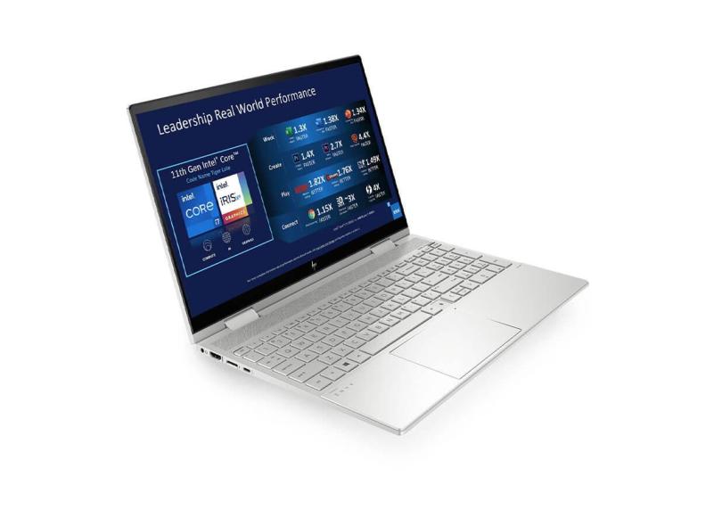 Notebook Conversível HP Intel Core i7 1165G7 11ª Geração 64.0 GB de RAM 2048.0 GB 15.0 " Full Touchscreen GeForce MX450 Windows 10 Envy x360