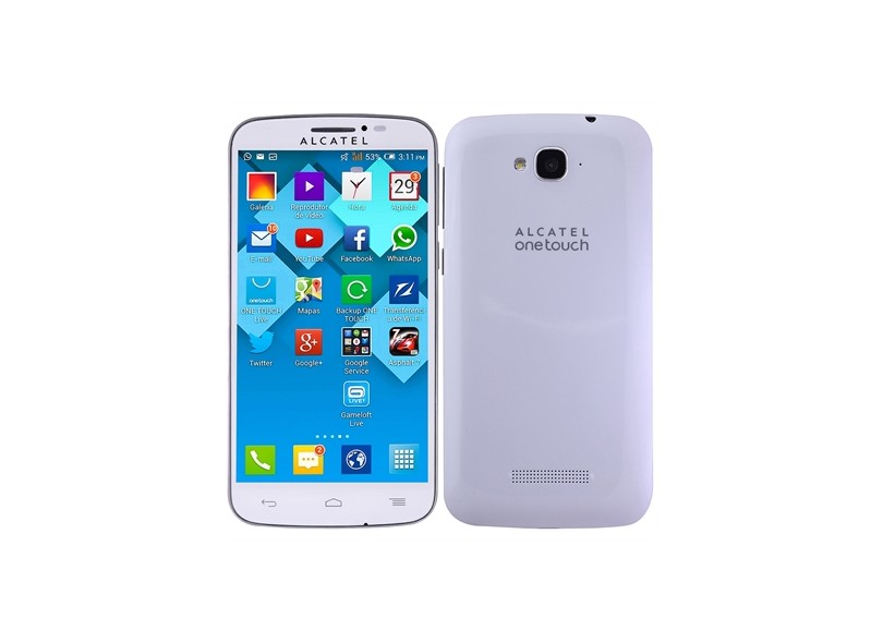 Smartphone Alcatel One Touch Pop C7 OT7040E 2 Chips 4GB Android 4.2 (Jelly Bean Plus) Wi-Fi 3G
