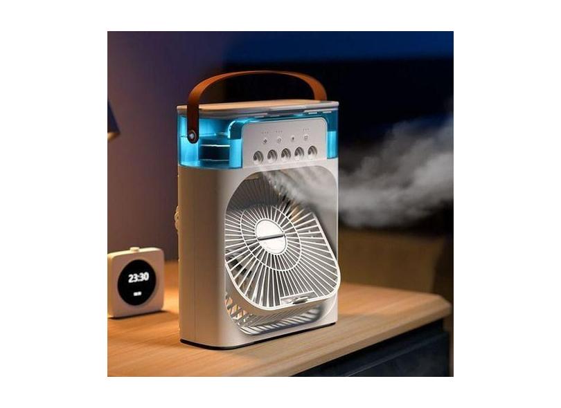 Ventilador Umidifcador Ar Condicionado De Mesa Led Usa Gelo 110V/220V 