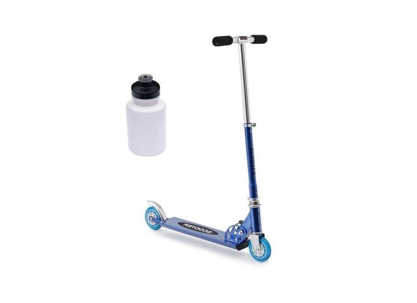 Patinete Dobrável Resistente Até 40Kg Azul Dm Toys + Squeeze