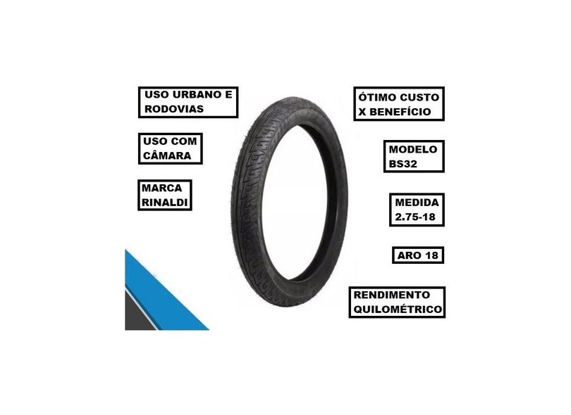 Pneu Rinaldi Dianteiro Bs32 2.75-18 Traxx Joto 135