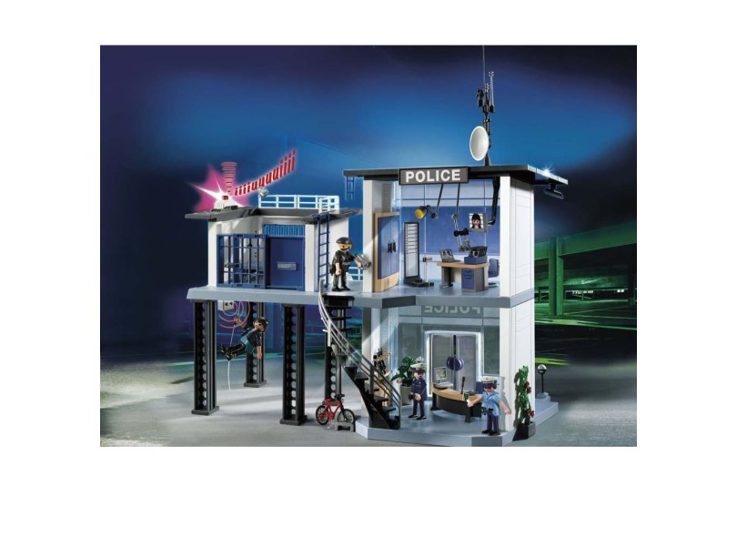 Boneco Playmobil Central de Polícia com Sistema de Alarme City Action 5182 - Sunny