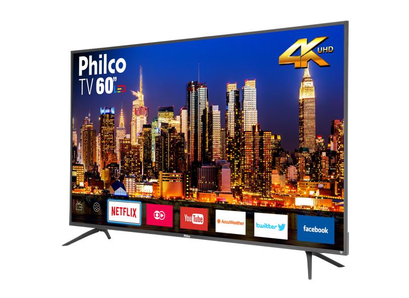 Smart TV TV LED 60" Philco 4K HDR Netflix PTV60F90DSWN 3 HDMI