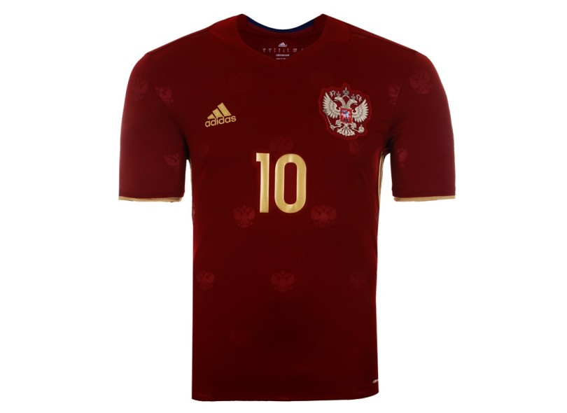 Camisa Torcedor Rússia I 2016 com Número Adidas